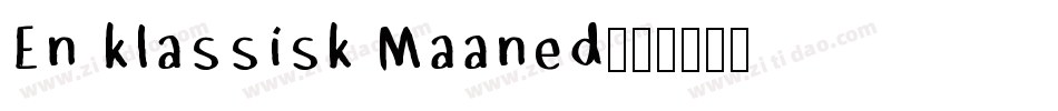 En klassisk Maaned字体转换